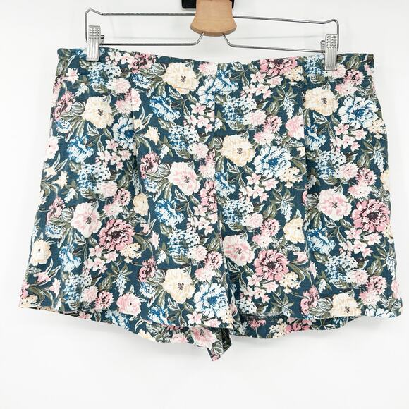 Ann Taylor Loft Womens Bundle Lot (2) Linen Blend Summer Beach Lounge Shorts L - Picture 2 of 11